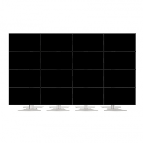 Panorama 1605 - Стойка для видеостены 4x4 напольная 16xДисплеев 30-55" 16x40кг VESA 600x400 макс розетки 220В 4240x2815мм черный
