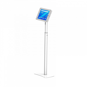 MiniFit P110 - Напольная стойка для планшета iPAD 10.5" наклон ±90° вращение 360° В 810-1210мм замок серебро