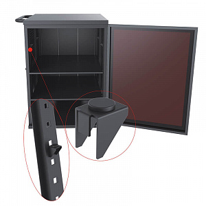 MediaPro 1100 - Мобильная стойка для Дисплеев 30-60" 60кг наклон -5°+15° вращение -5°+95° VESA 800x400 макс тумба 1800макс черный
