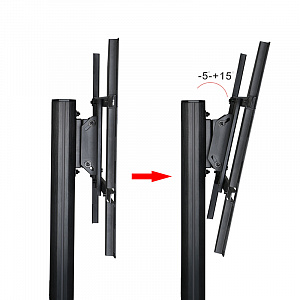MediaPro 211 - Мобильная стойка для 2х Дисплеев 30-60" (вертикально) 2x40кг 1800 макс 220В черный